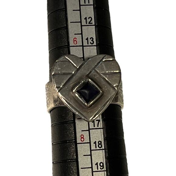 Mignon Faget Sterling Silver Heart Ring with Amethyst - Picture 3 of 10